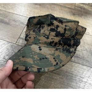 U.S. Marine Corps MARPAT Woodland Utility Cover Hat Small USMC EGA Sekri Genuine